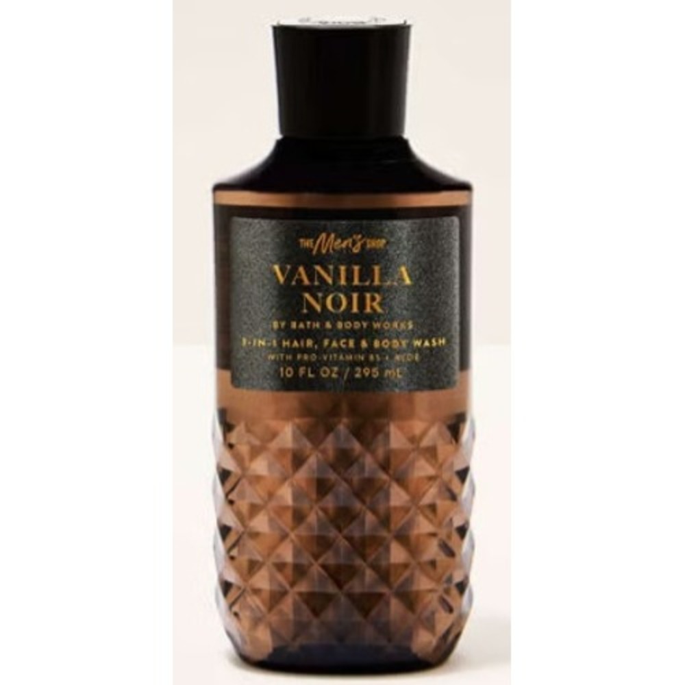Bath & Body Works Vanilla Noir 3-in-1 Hair Face Body‎ Wash 10oz Mens Shop New